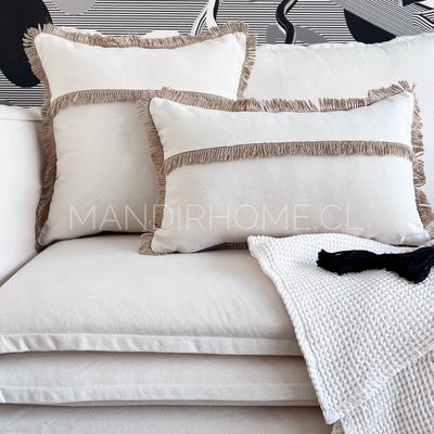 Imagen 2 del producto SET 2 FUNDAS COJÍN LINO YUTE FLECO + REGALO