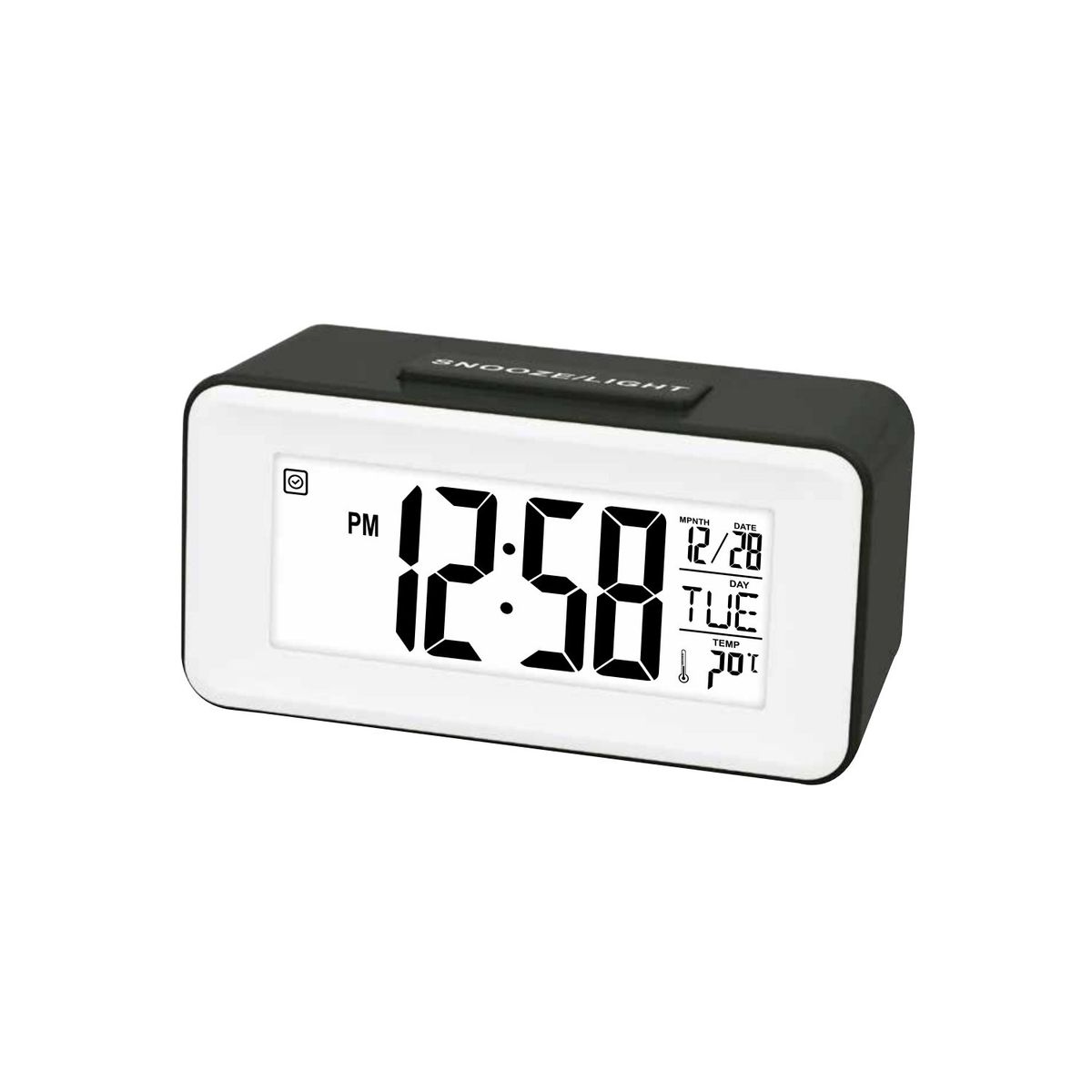 DBLUE - Reloj Despertador Digital Pantalla Lcd Color Negro - SC