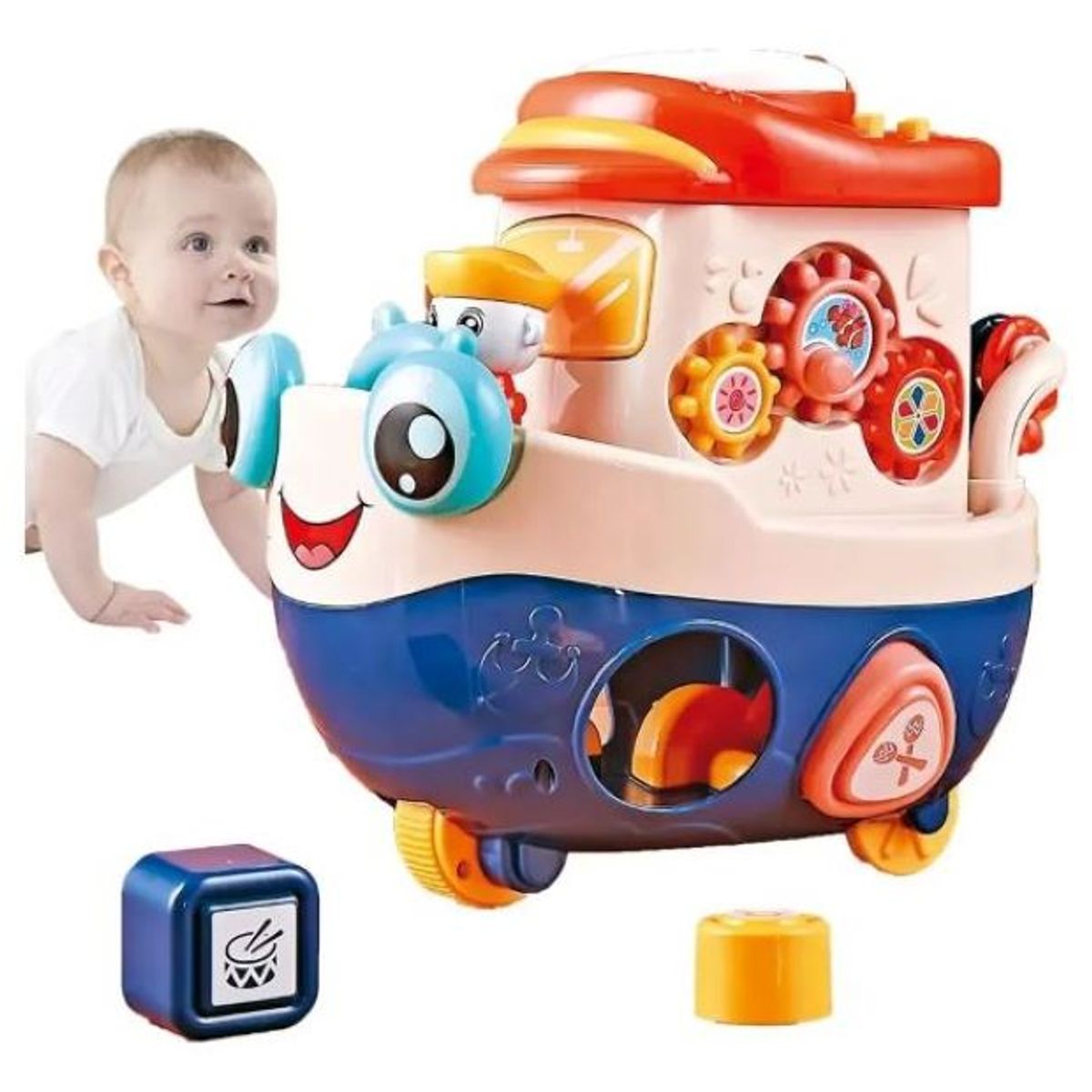 GENERICO - Barco Didáctico  Luz Y Sonido Para Bebe