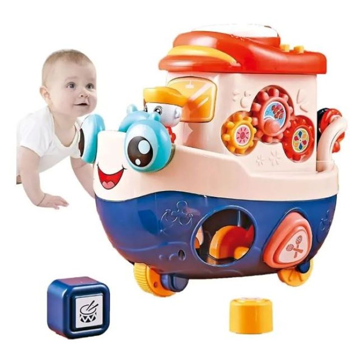 GENERICO - Barco Didáctico  Luz Y Sonido Para Bebe