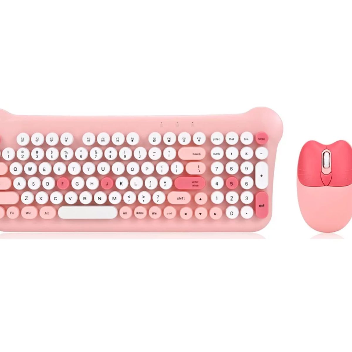 GENERICO - Teclado Gamer Inalámbrico Con Mouse 24g As-212 Aoas-ROSA