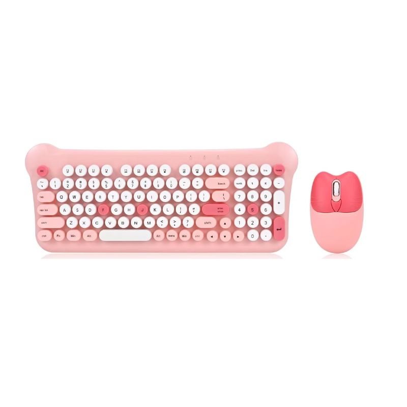GENERICO - Teclado Gamer Inalámbrico Con Mouse 24g As-212 Aoas-ROSA