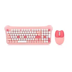 GENERICO - Teclado Gamer Inalámbrico Con Mouse 24g As-212 Aoas-ROSA