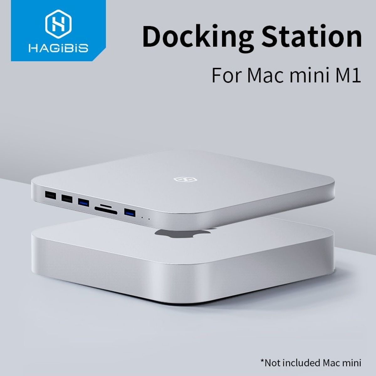 HAGIBIS - Hub Para Mac Mini Modelo 7 En 1 Usb C - Sata Hdd Ssd / Usb 3.0 / Sd