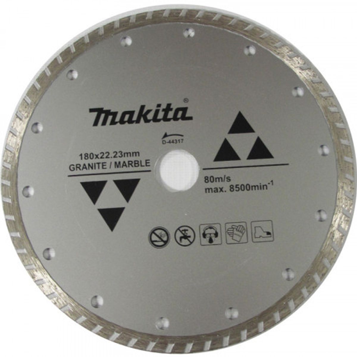 Disco diamantado turbo ondulado 180 mm grano mármol Makita D-44317, marca MAKITA - Foto 2