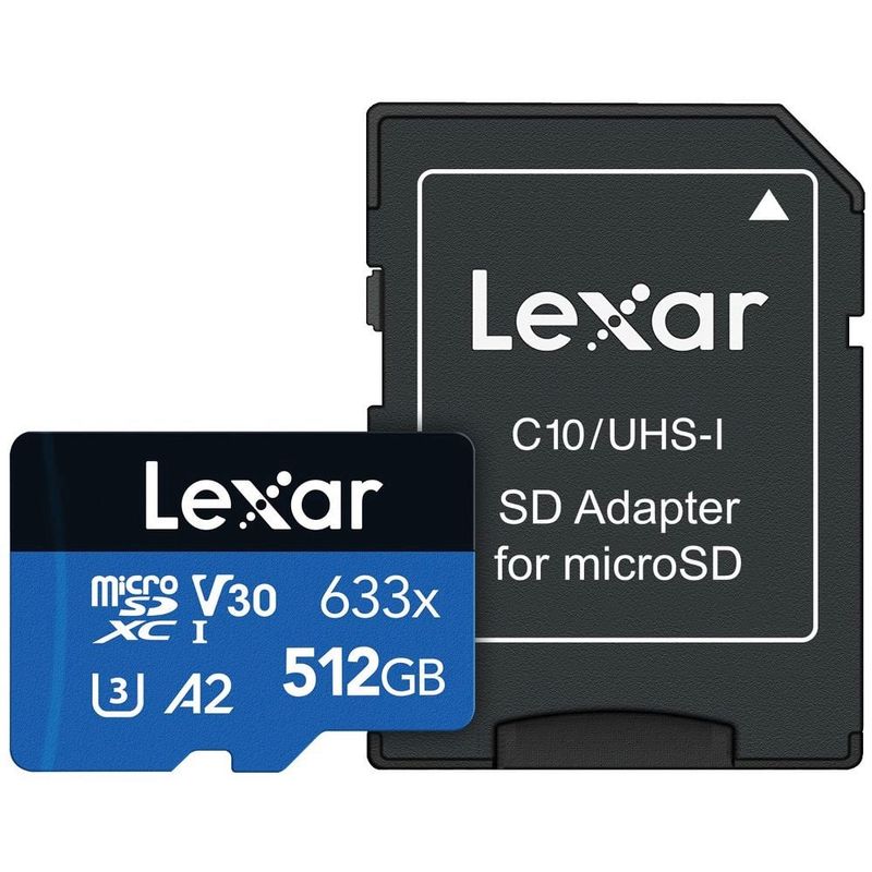 LEXAR - Memoria Micro Sd 633x Lexar 512gb Clase 10 A2 4k