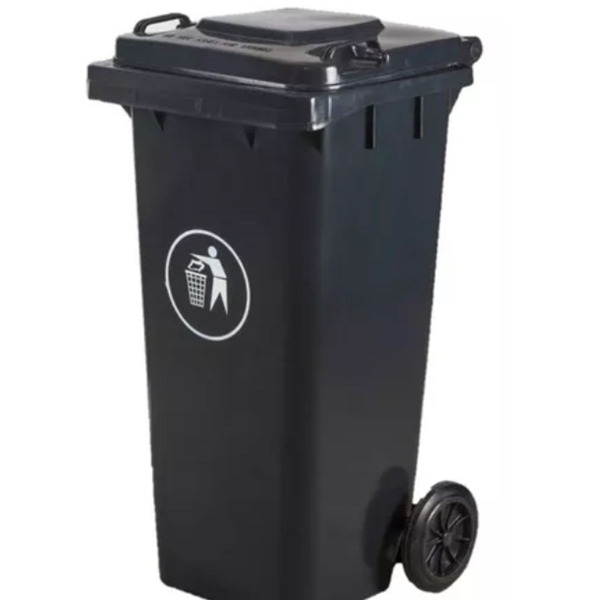 LERNEN - Basurero Contenedor De Basura 120 Litros Con Ruedas Color Negro