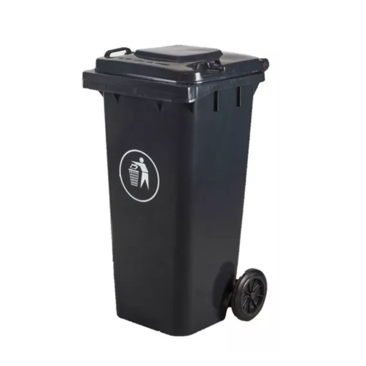 LERNEN - Basurero Contenedor De Basura 120 Litros Con Ruedas Color Negro