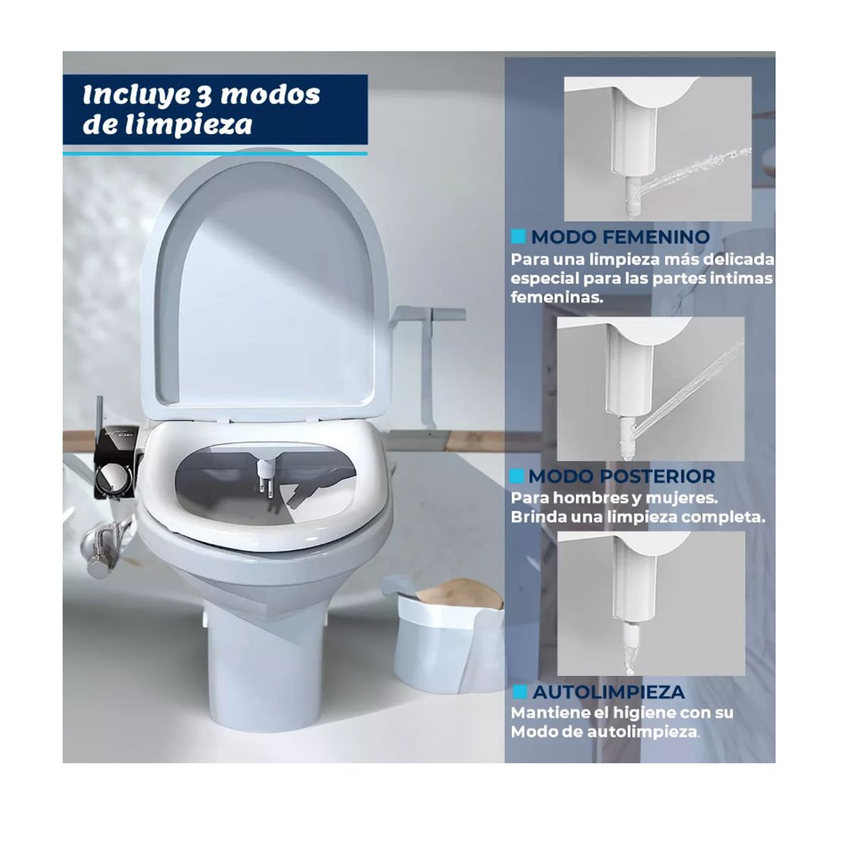 GENERICO - Bidet Wc Inodoro Ajustable Universal Fácil Instalar