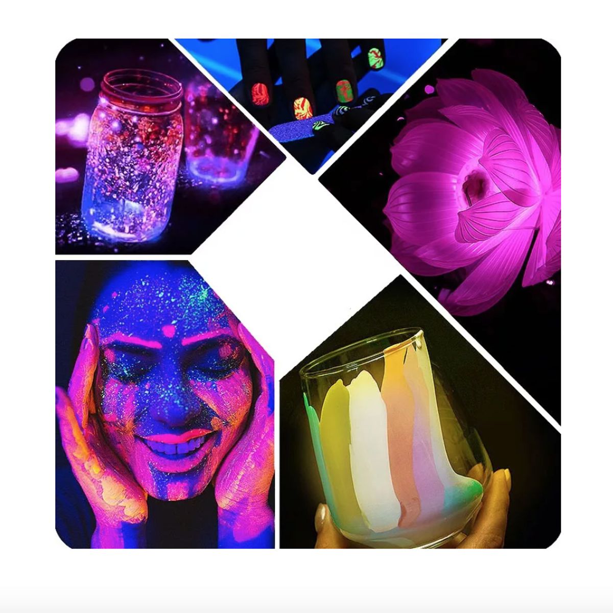 GENERICO - Pigmento Polvo Resina Uv 12+3 Glitter Fluorescente 20g Cu