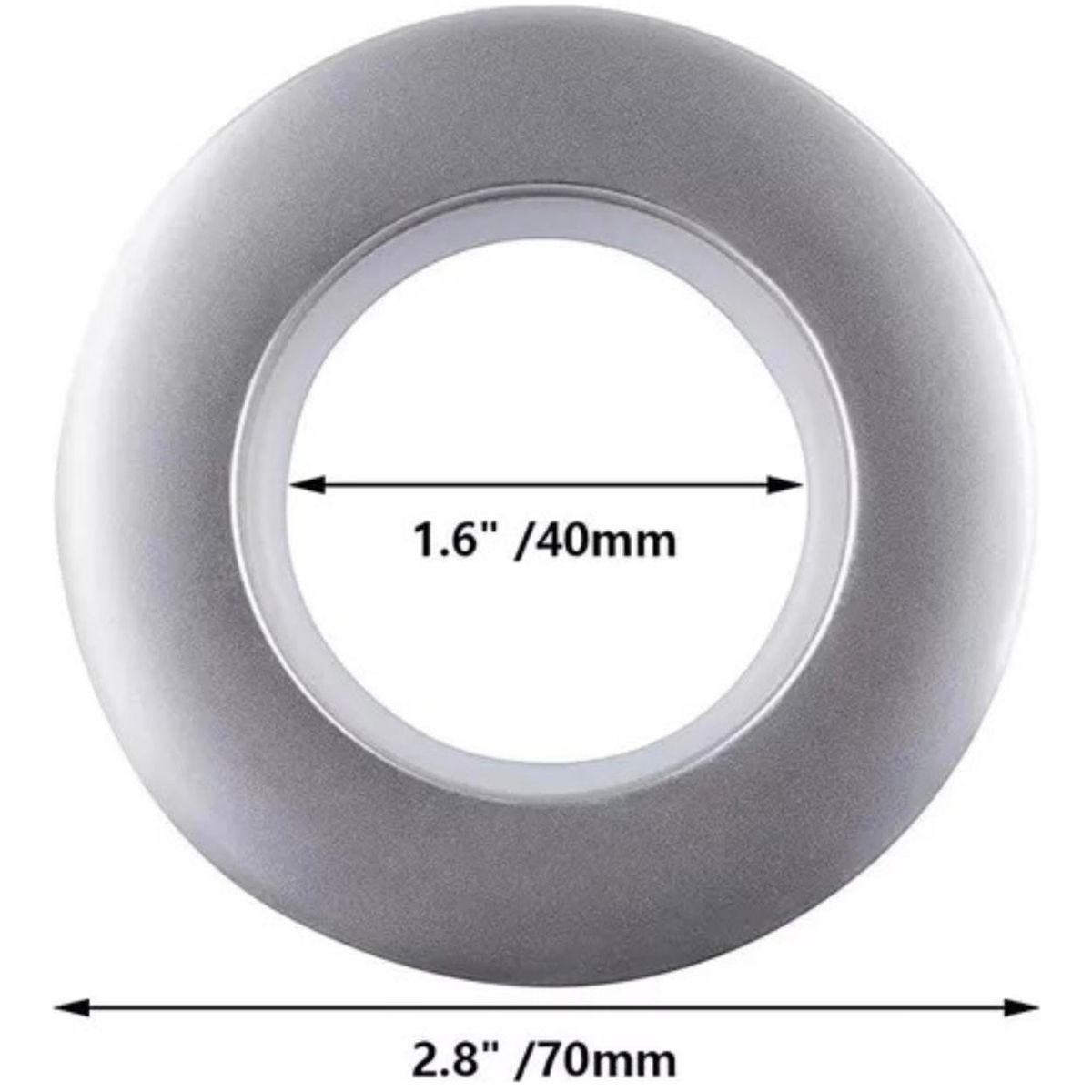 GENERICO - Pack 20 aros de cortinas (se instalan a presión) color 5