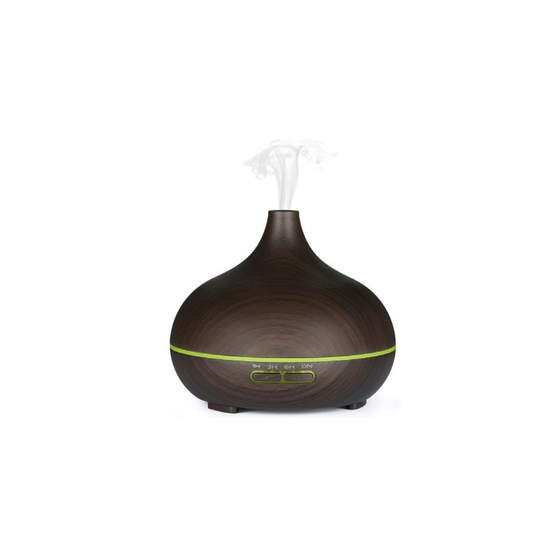 GENERICO - Humidificador Y Difusor De Aromas 300ml Madera Oscuro - SC