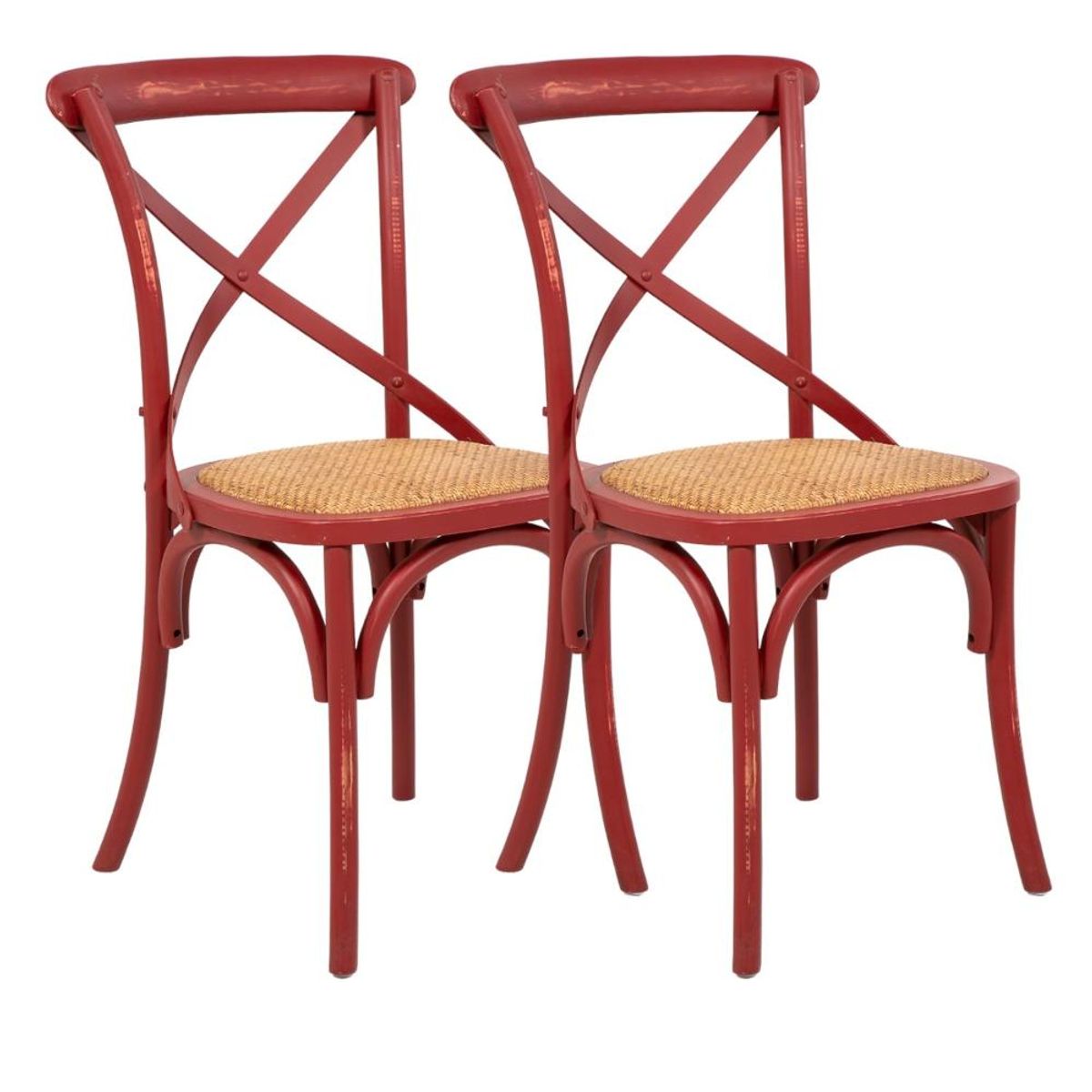 SPAZZIO - Kit 2 sillas Retro rojas