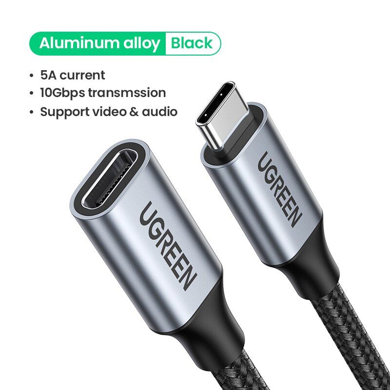 UGREEN - Cable De Extension Pro Usb C Hembra - Usb C Macho 5a 10gbps