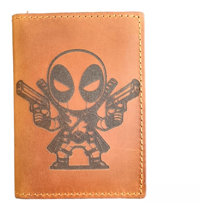 GENERICO - Deadpool Little Tarjetero cuero genuino