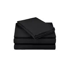 DEWINNER - Sabana lisa 177 hilos negro 20P