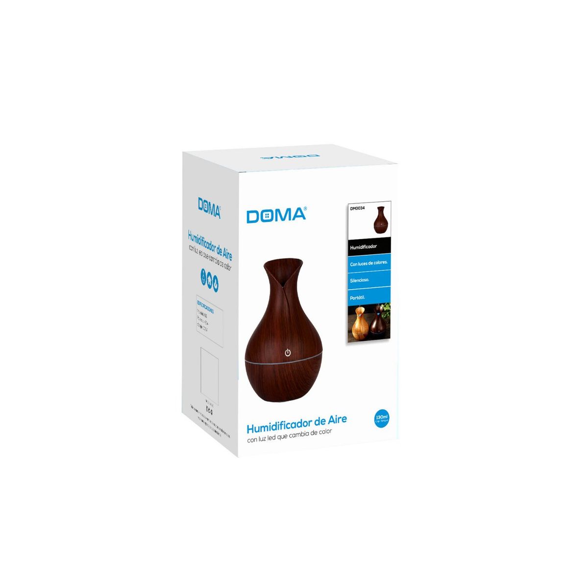 DOMA - Humidificador Difusor Aroma Terapia Café Claro - SC