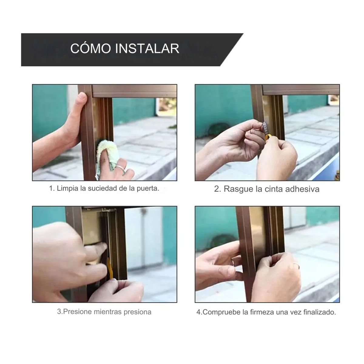 GENERICO - Burlete Cinta 5 Mts Aislante Térmico Adhesivo Puerta Ventana