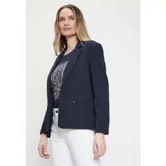 MA GRIFFE - Blazer Liso Azul Magriffe
