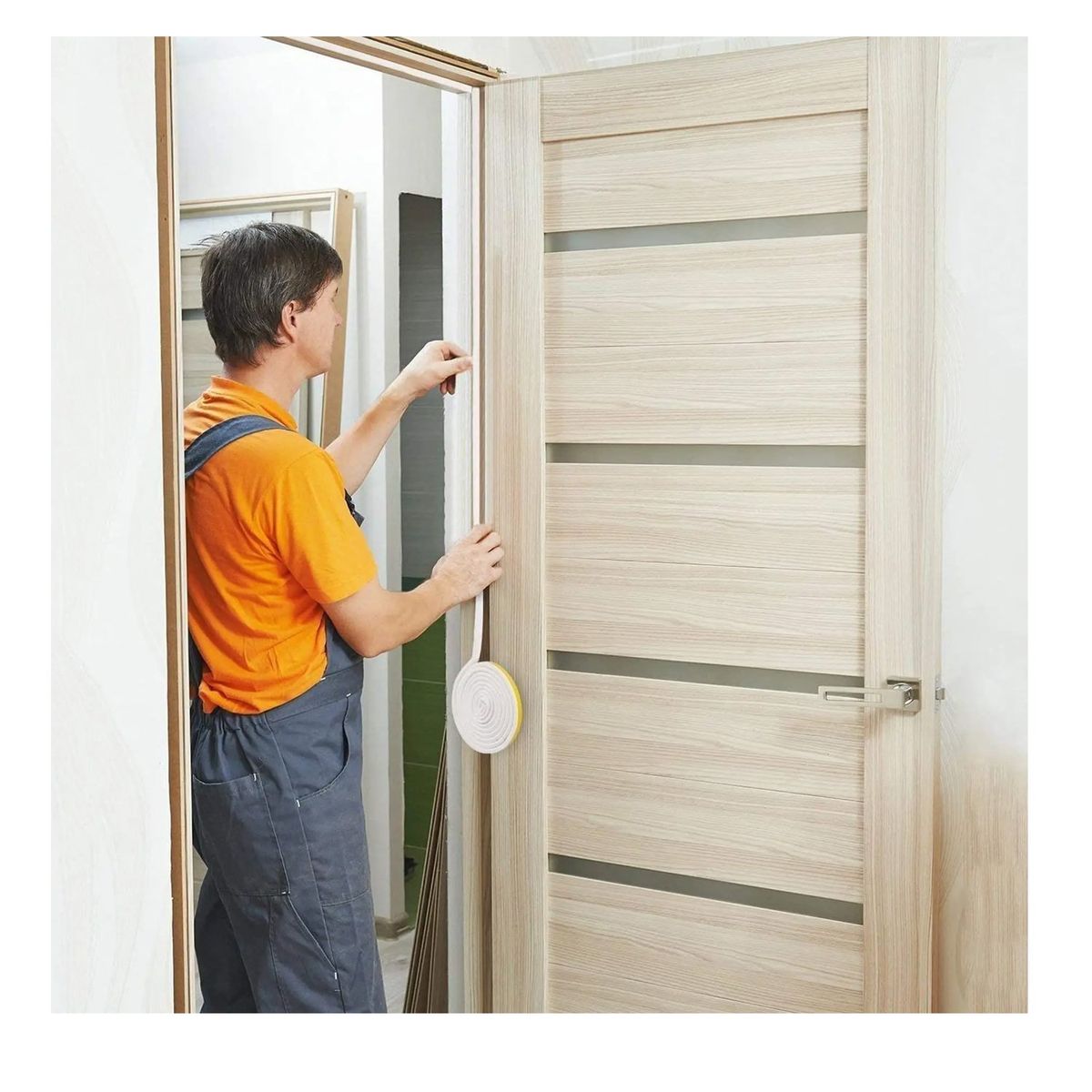 GENERICO - Burlete Cinta 5 Mts Aislante Térmico Adhesivo Puerta Ventana