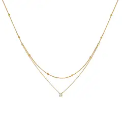 TIOZONEY - Bañado en oro Collar de moda para mujeres