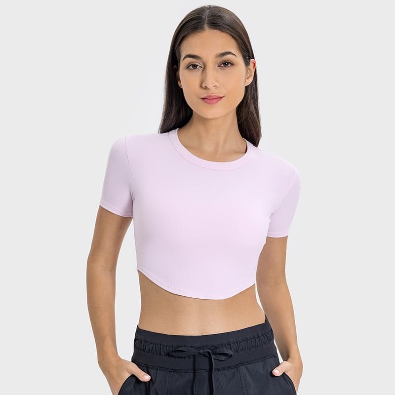 RURUTOTO - Polera Manga Corta Deportiva Fitted Fit Mujer Negro