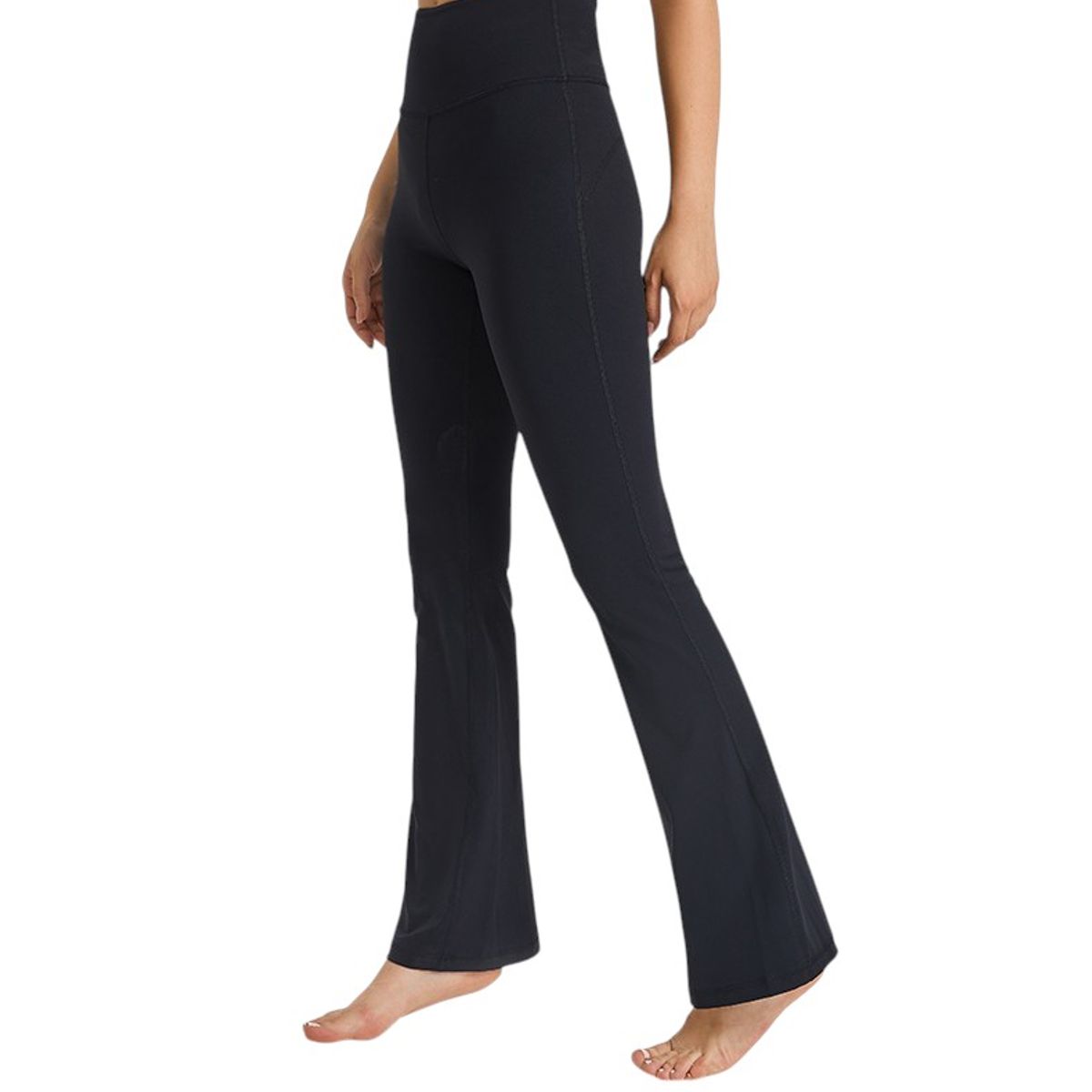 RURUTOTO - Leggings Calzas Mujer Pata Ancha Flare Push Up Negro