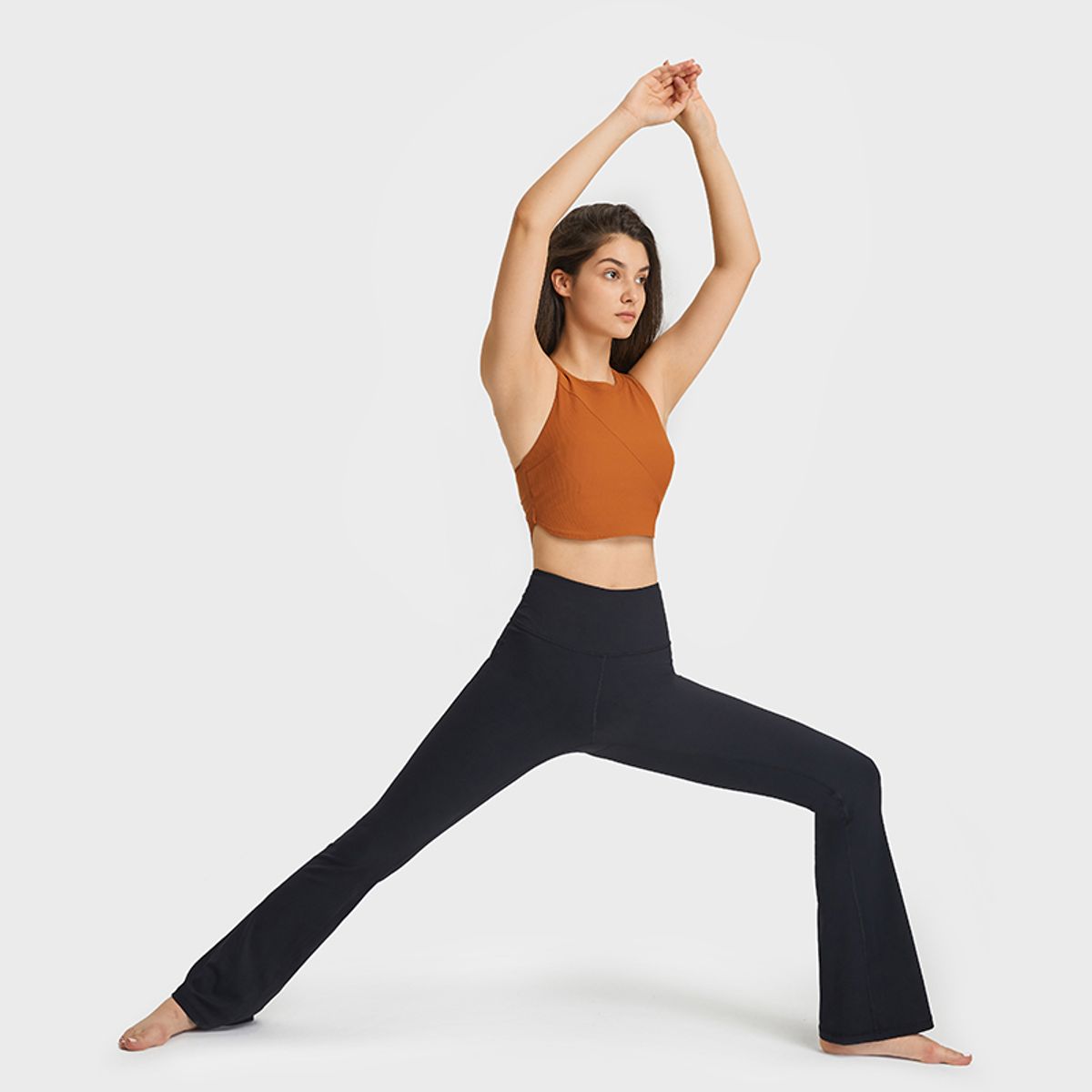 RURUTOTO - Leggings Calzas Mujer Pata Ancha Flare Push Up Negro
