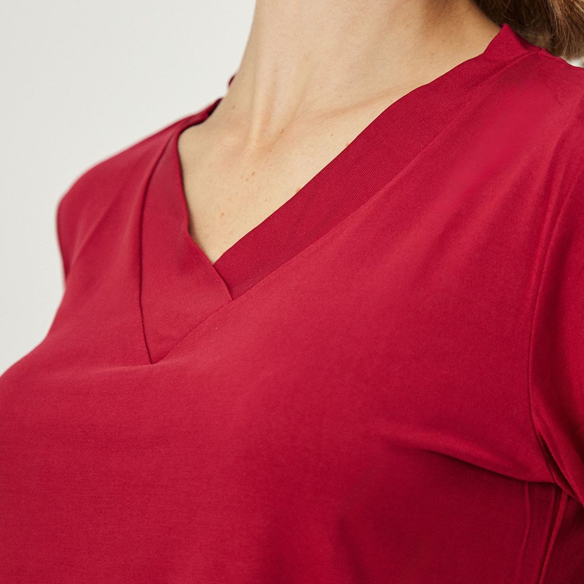 MA GRIFFE - Polera Manga Larga Fucsia Mujer Magriffe