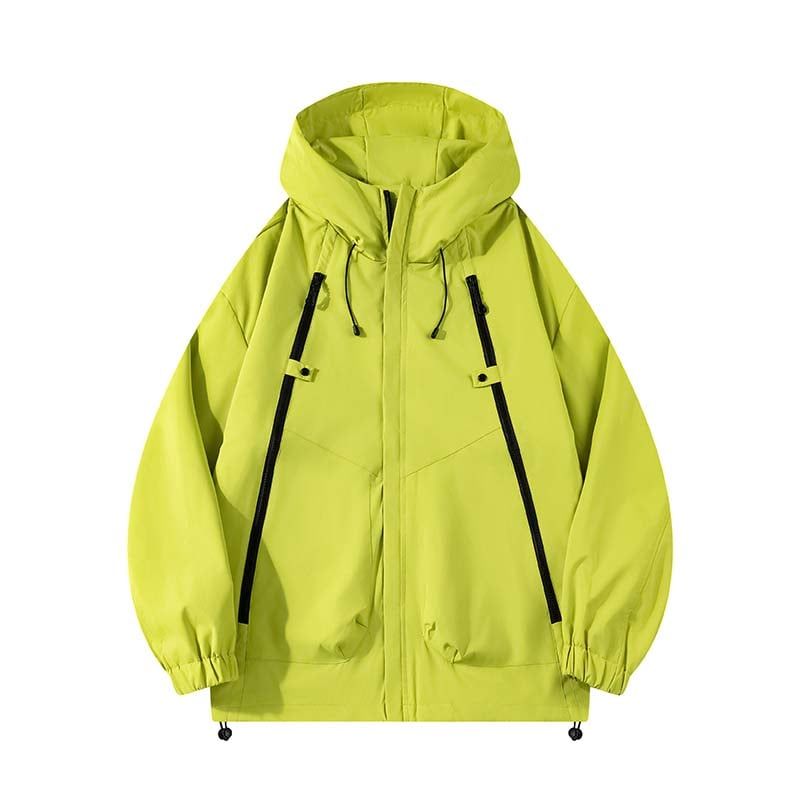 KNOWMLAB - Chaqueta Casual Hombre Con Sombrero Verde