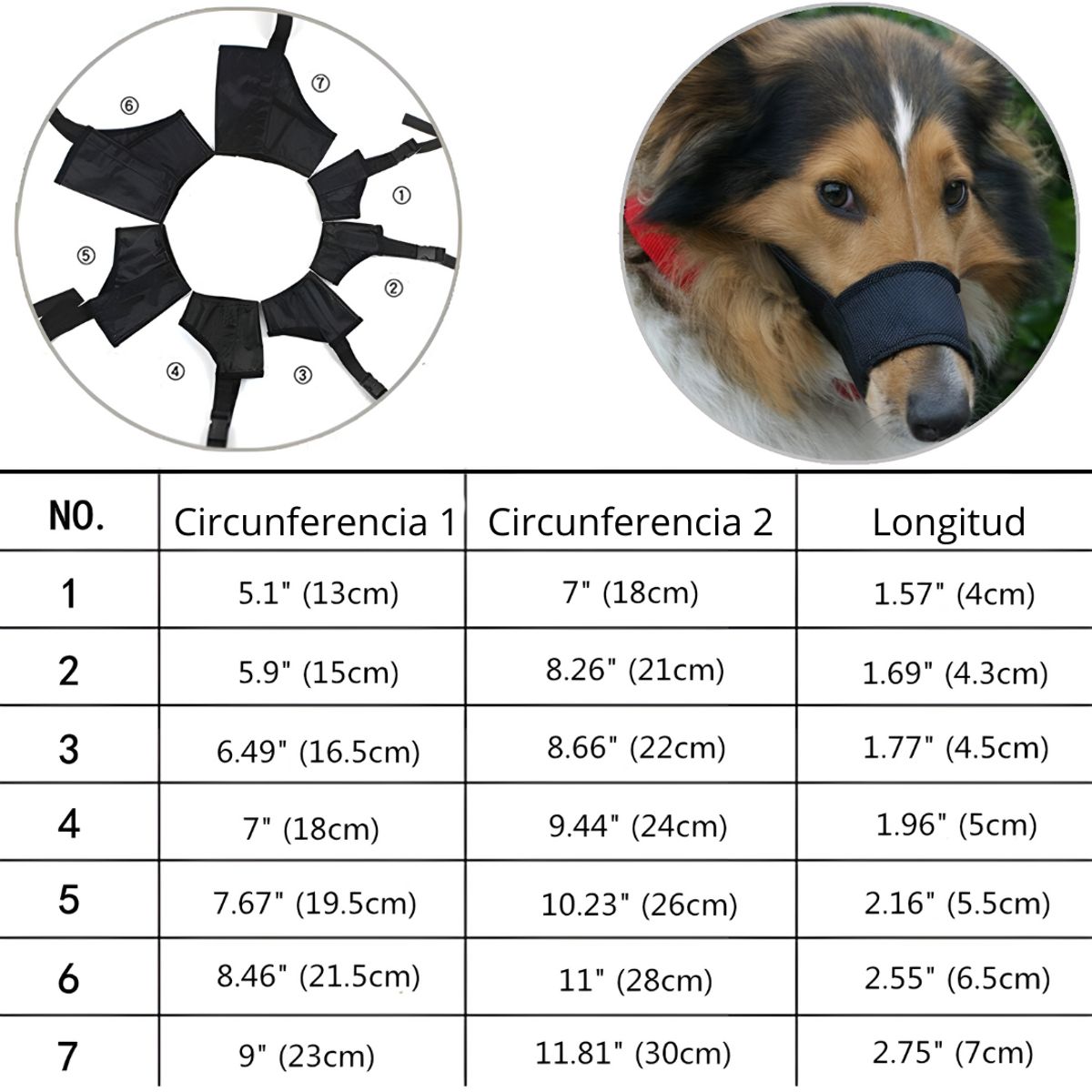 GENERICO - Bozal De Entrenamiento Para Perros Bozal Para Perros Talla 5
