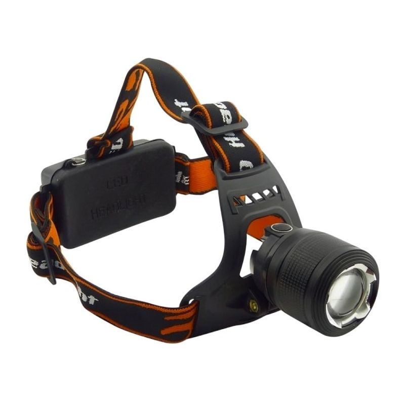 OEM - LINTERNA MINERO 1 LED T-6 TACTICA CON ZOOM 12 VOLT RECARGABLE