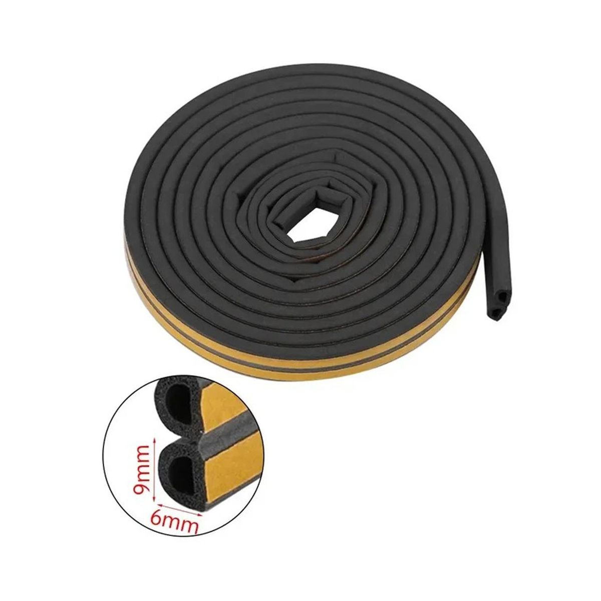 GENERICO - Burlete Cinta Dos Metros y Medio Aislante Térmico Puerta Ventana