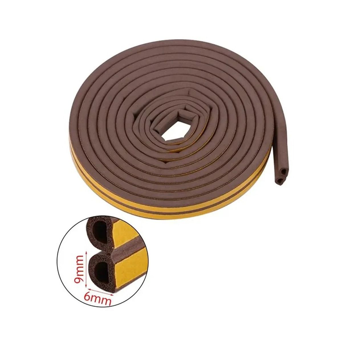 GENERICO - Burlete Cinta Dos Metros y Medio Aislante Térmico Puerta Ventana