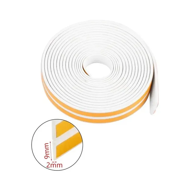GENERICO - Burlete Cinta Dos Metros y Medio Aislante Térmico Puerta Ventana