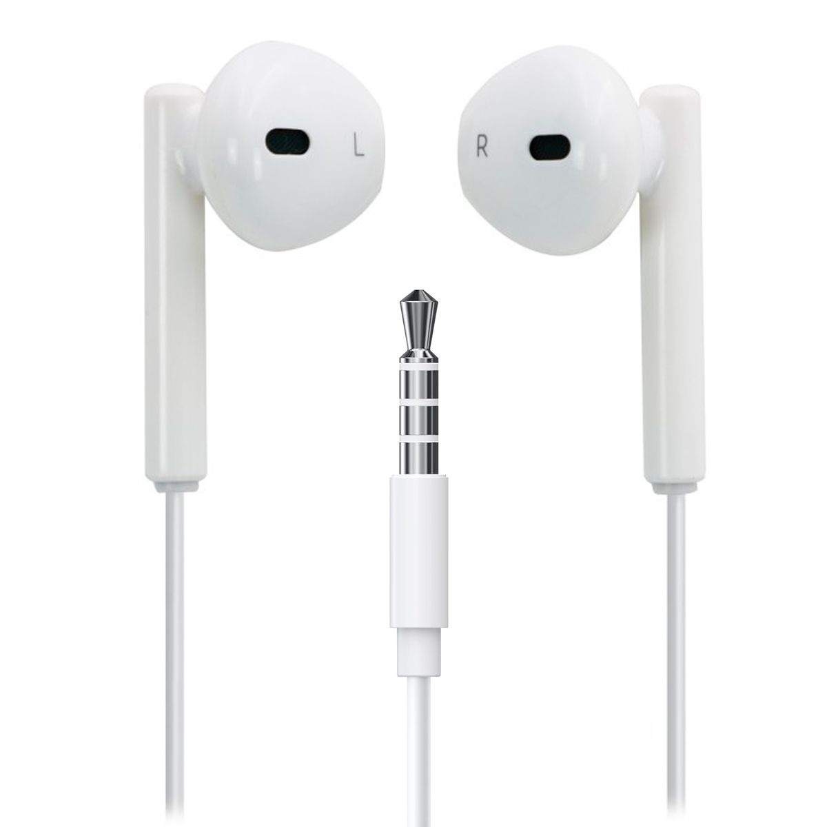 JOIGO - Audifonos Manos Libres Conexión 3.5mm Control Volumen Blanco