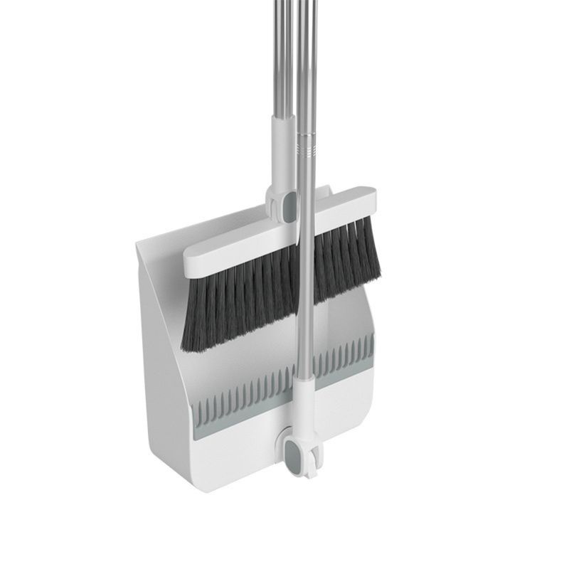 CRUSEC - Set Escoba y Pala Con Dientes Plegable Gira 180 Grados