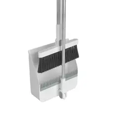 CRUSEC - Set Escoba y Pala Con Dientes Plegable Gira 180 Grados