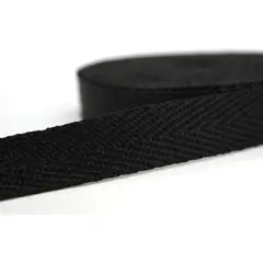 GENERICO - Cinta Espiga poliéster 25MM X 50 metros negro