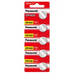 PANASONIC - Pack 5 Pilas Botón Litio Cr1620 3V