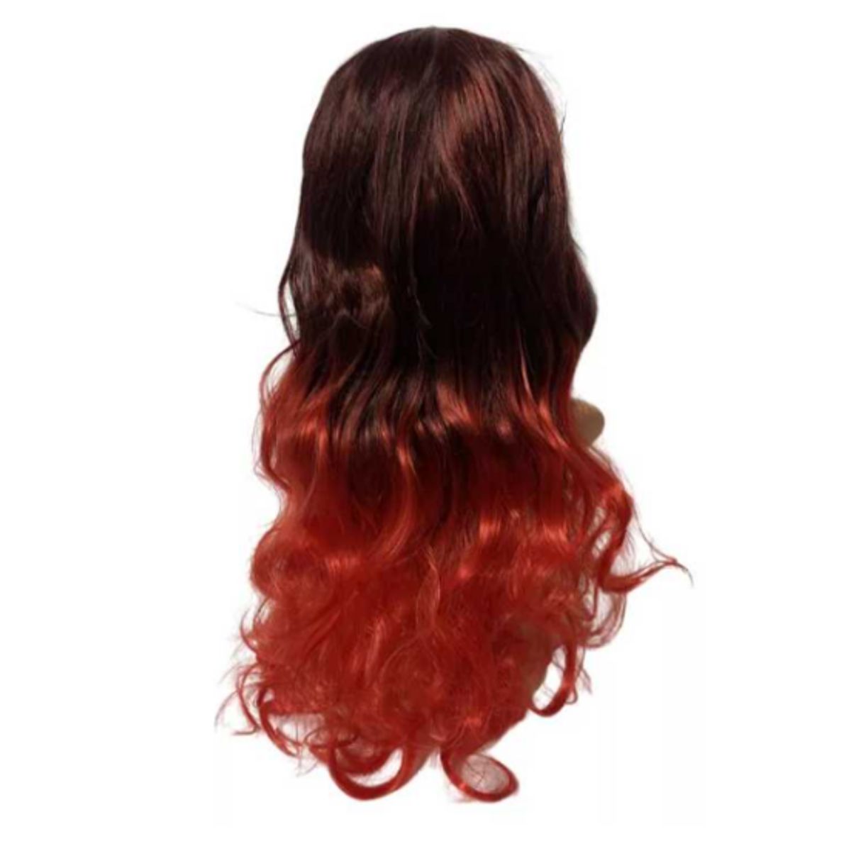 GENERICO - Peluca Larga Kanekalon Ondulado Tonos Muy Naturales 1t113 rojo