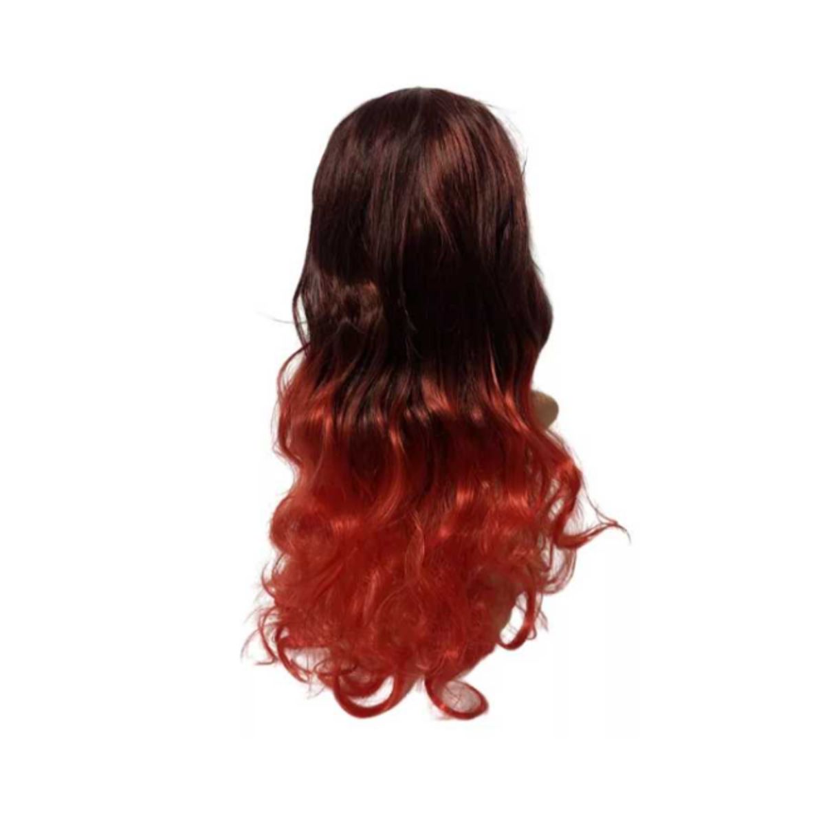 GENERICO - Peluca Larga Kanekalon Ondulado Tonos Muy Naturales 1t113 rojo