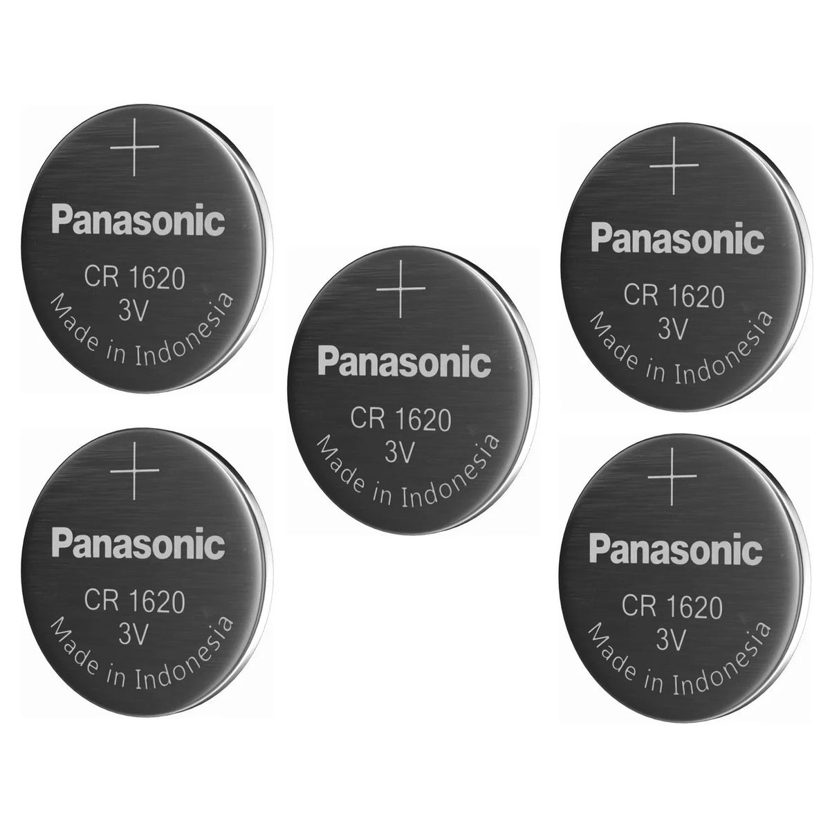 PANASONIC - Pack 5 Pilas Panasonic Botón Litio Cr1620 3V