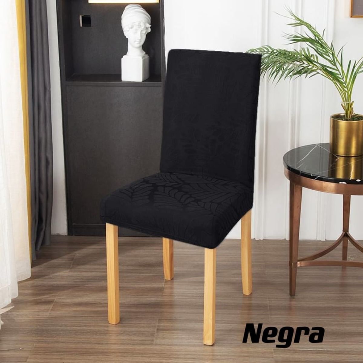 GENERICO - fundas para silla de comedor diseño hojas 6 unidades