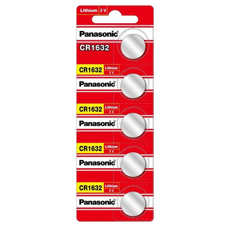 PANASONIC - Pack 5 Pilas Panasonic Botón Litio Cr1632 3V