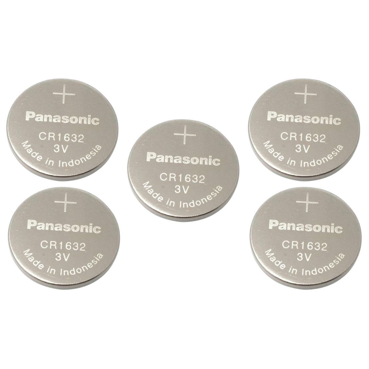 PANASONIC - Pack 5 Pilas Panasonic Botón Litio Cr1632 3V