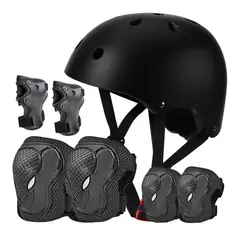 GENERICO - Set Protecciones y Casco Niño Niña Patines Bicicleta Small