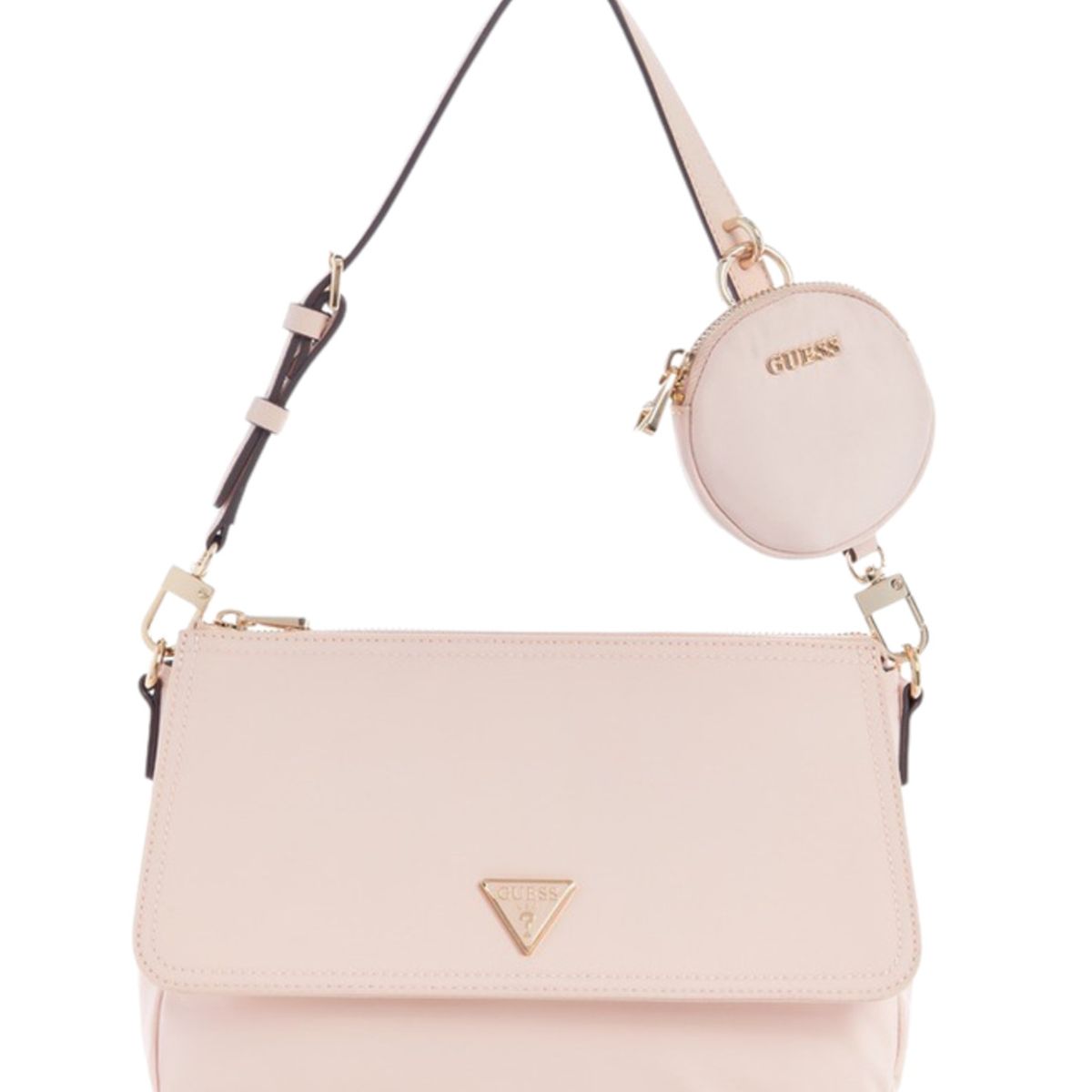 GUESS - Cartera Eco Gemma Top Zip Shlder Bag Crema Guess