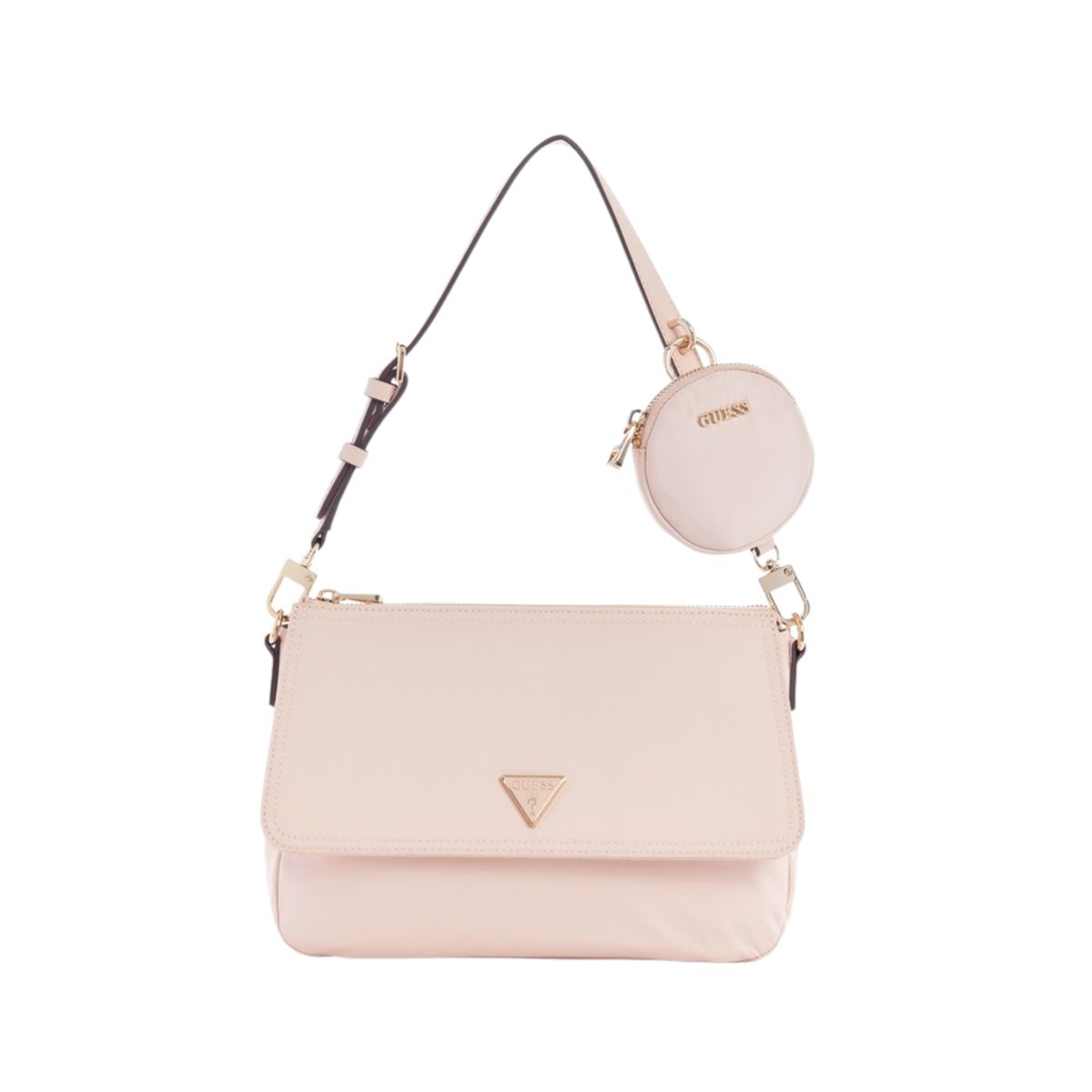 GUESS - Cartera Eco Gemma Top Zip Shlder Bag Crema Guess