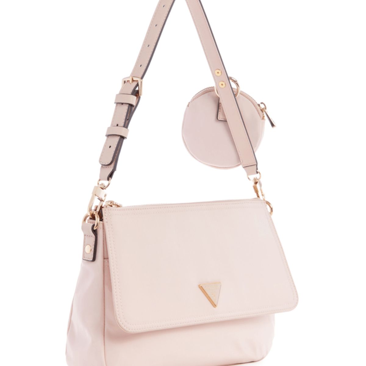 GUESS - Cartera Eco Gemma Top Zip Shlder Bag Crema Guess